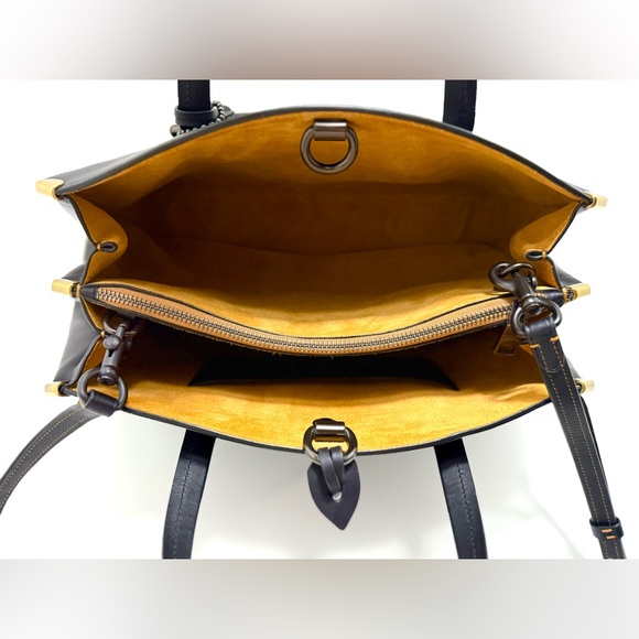 Coach 1941 Cooper Carryall Black Glovetanned Leather Satchel Top Handle - Picture 13 of 16